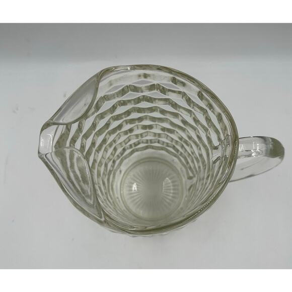 Vintage American Fostoria Cubist Square Cut Water Pitcher Heavy 52 Ounce - Picture 2 of 5